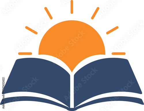 Book Sun Editable Vector AI File | Adobe Illustrator | Export to SVG, EPS, PDF, PNG, DXF, JPEG