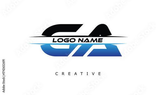 FT Creative Dynamic Logo Design Modern Company Branding Design Creative Monogram Letter Mark.