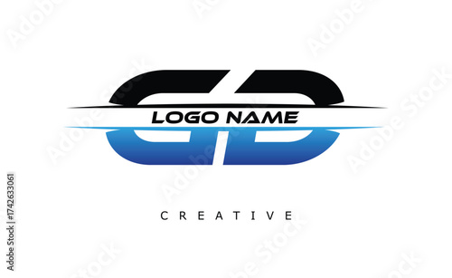 GG Creative Dynamic Logo Design Modern Company Branding Design Creative Monogram Letter Mark.
