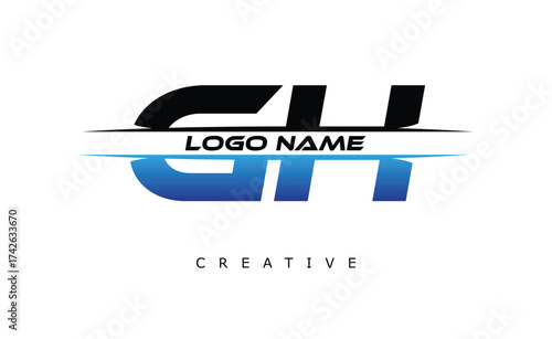 GI Creative Dynamic Logo Design Modern Company Branding Design Creative Monogram Letter Mark.