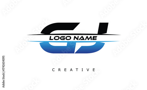 GF Creative Dynamic Logo Design Modern Company Branding Design Creative Monogram Letter Mark.