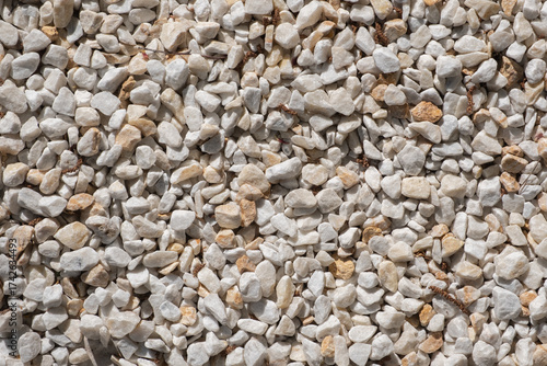 white marble chips texture For use in landscape design, and decoration in floristics