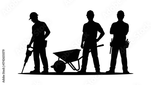 Skilled construction crew working hard, ready to build your dreams and bring your vision to life with expertise and precision craftsmanship