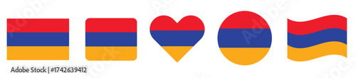 "Armenian flag illustration showcasing red, blue, and orange bands – a symbol of national pride and identity."