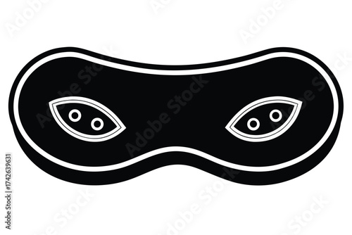 cucumber eye mask vector icon silhouette