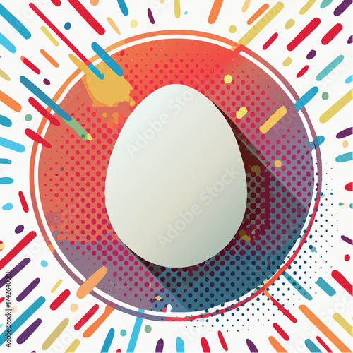 Single white egg