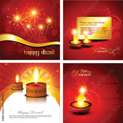 Elegant Diwali Diya Lamps and Festival Lights
