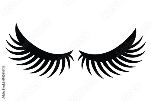eyelash extension icon vector icon silhouette