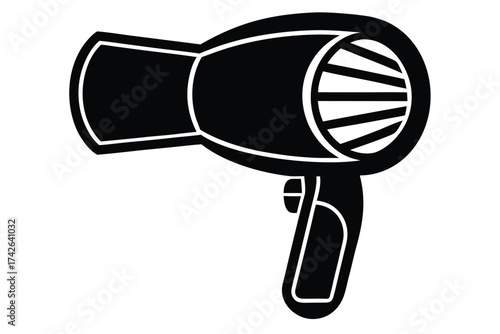hand dryer vector icon silhouette