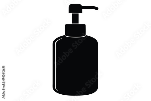 liquid soap dispenser vector icon silhouette