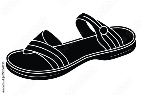 sandals icon vector icon silhouette