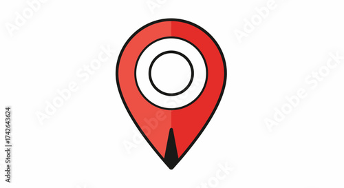 Red map pin isolated on white background for navigation and location Free Download Red map pin isolated on white background for navigation and location - GFXLoad
