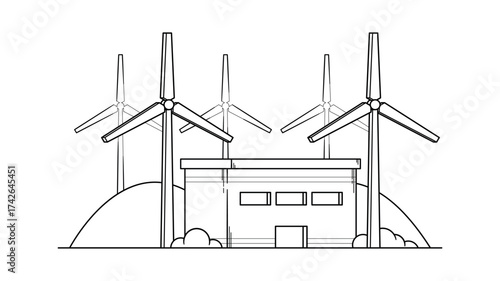 Renewable wind energy production plant