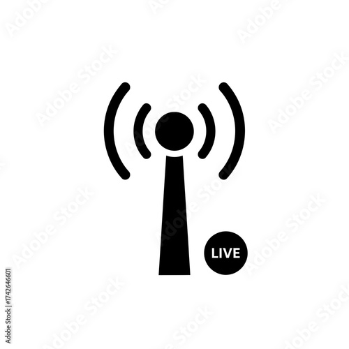 Live Broadcast Signal Icon