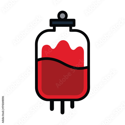 Blood drink bottle vector art