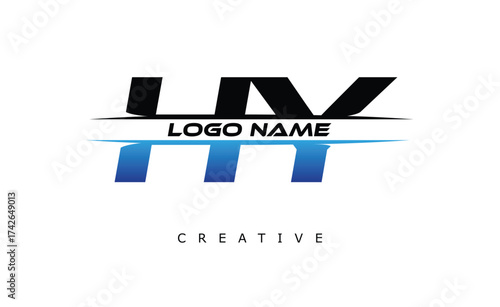 HY Creative Dynamic Logo Design Modern Company Branding Design Creative Monogram Letter Mark.