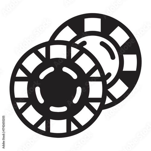 gambling glyph icon
