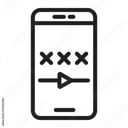 pornography line icon