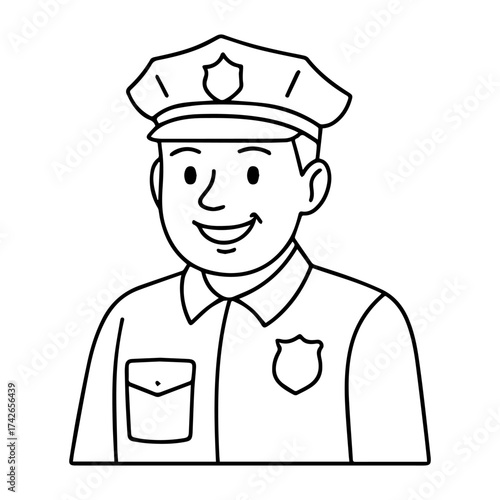 outline icon happy police officer vector on a white background
Vector line icon of joy and sadness emotions on a white background
