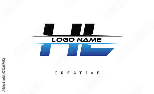 HK Creative Dynamic Logo Design Modern Company Branding Design Creative Monogram Letter Mark.