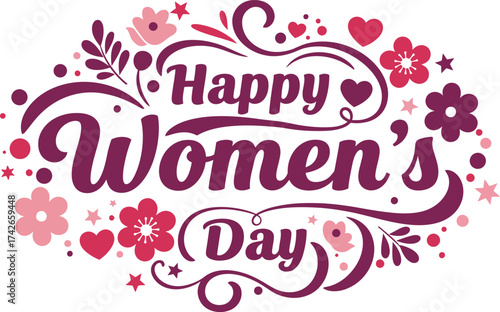 International Women's Day Greeting Vector .