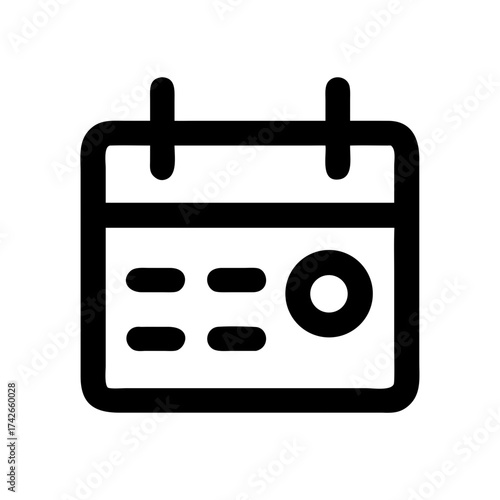 Vector art of calendar date schedule icon