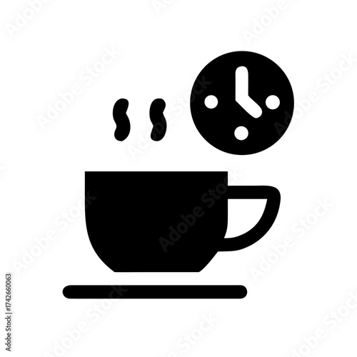 Vector art of coffee break time icon