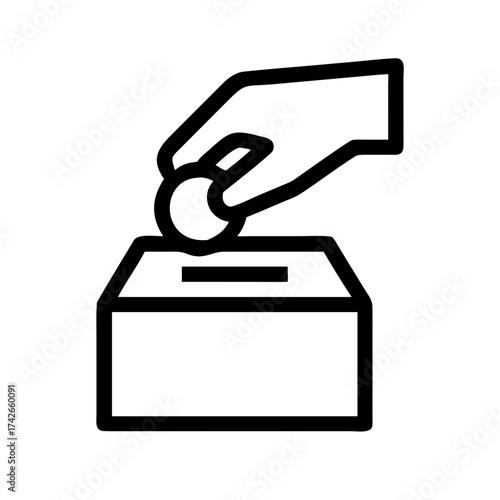 Vector art of donation box