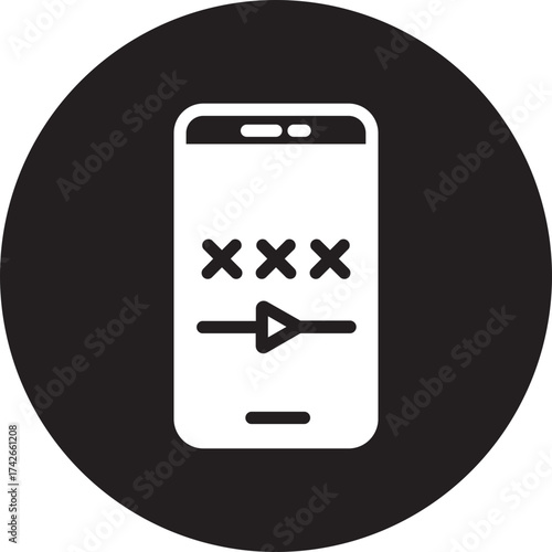 pornography glyph icon