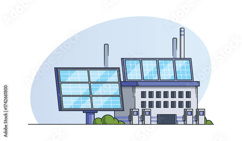 Solar energy electric production plant