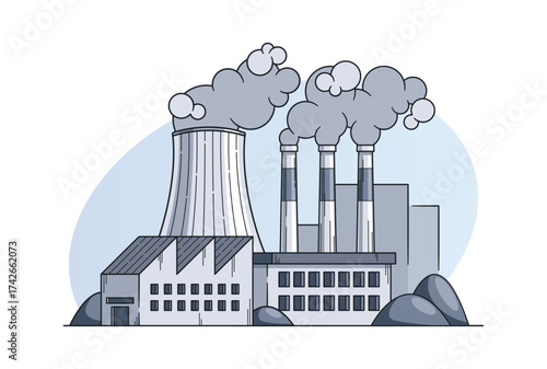 Industrial power plant electricity production