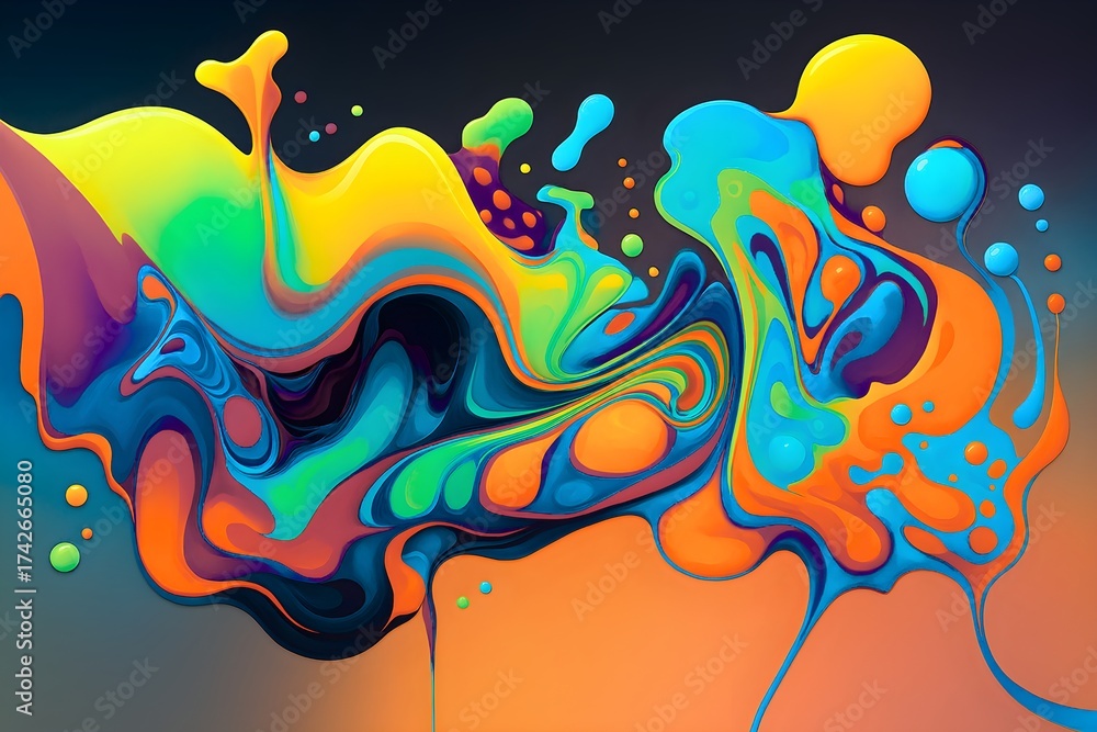 Obraz premium abstract background with colorful splashes