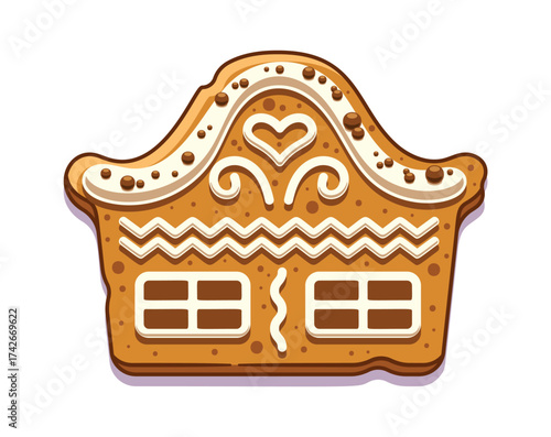 Christmas gingerbread house sweet pastry