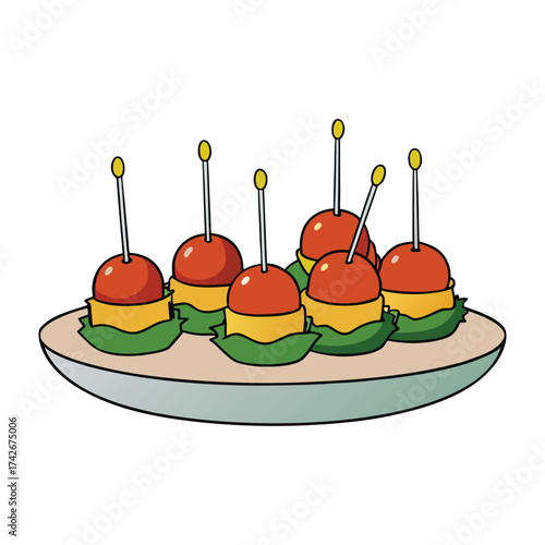 Canapés are bite-sized appetizers featuring savory toppings like cheese, meats, or spreads on small bases of bread or crackers, perfect for parties and elegant gatherings.
