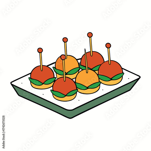 Canapés are bite-sized appetizers featuring savory toppings like cheese, meats, or spreads on small bases of bread or crackers, perfect for parties and elegant gatherings.
