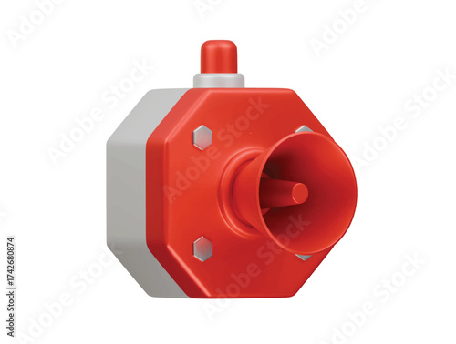 emergency siren icon 3d illustration render