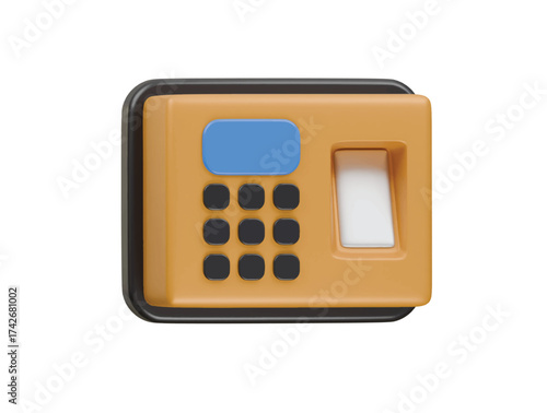 biometic icon 3d illustration render