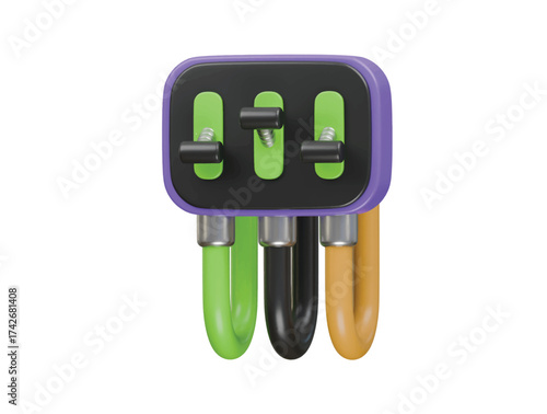 distribution board icon 3d illustration render