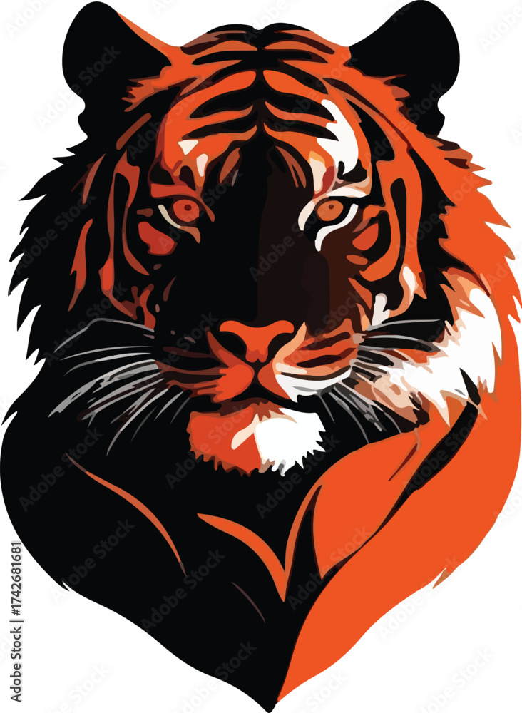 Obraz premium tiger vector illustration