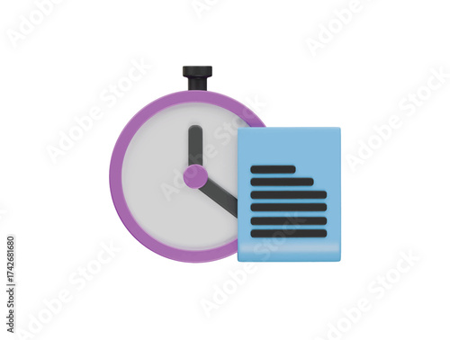 daily planing icon 3d illustration render
