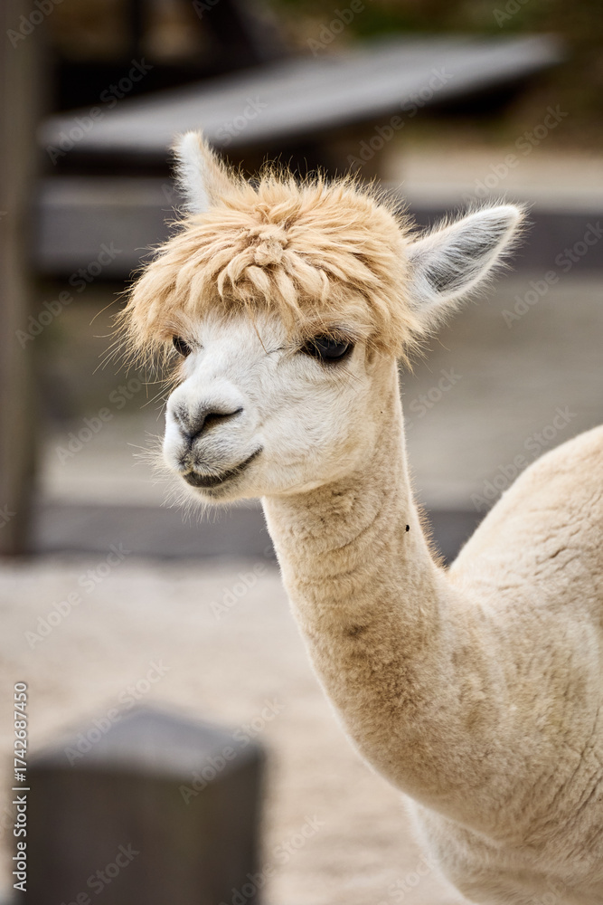 Fototapeta premium white alpaca