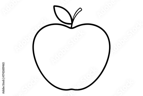 Minimalist Apple Sketch – Fresh and Simple Line Art
