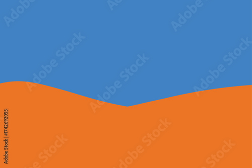 Warm summer evening in the desert with realistic sand texture