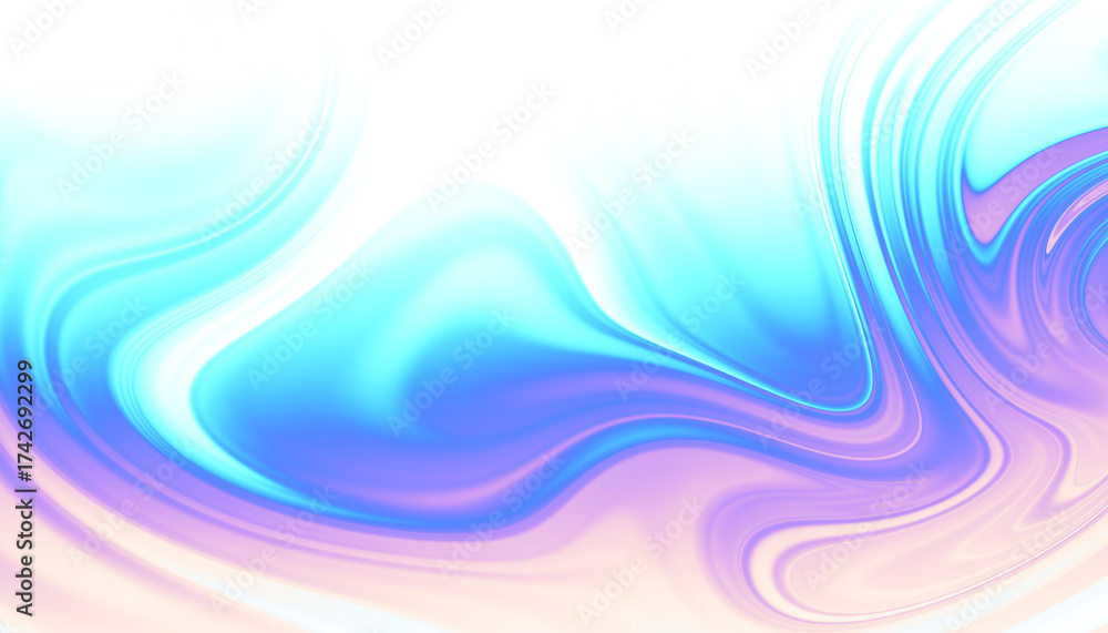 Fototapeta premium Blue and purple marble acrylic overlay pattern with a transparent background.