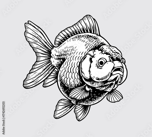 vector drawing of a fish