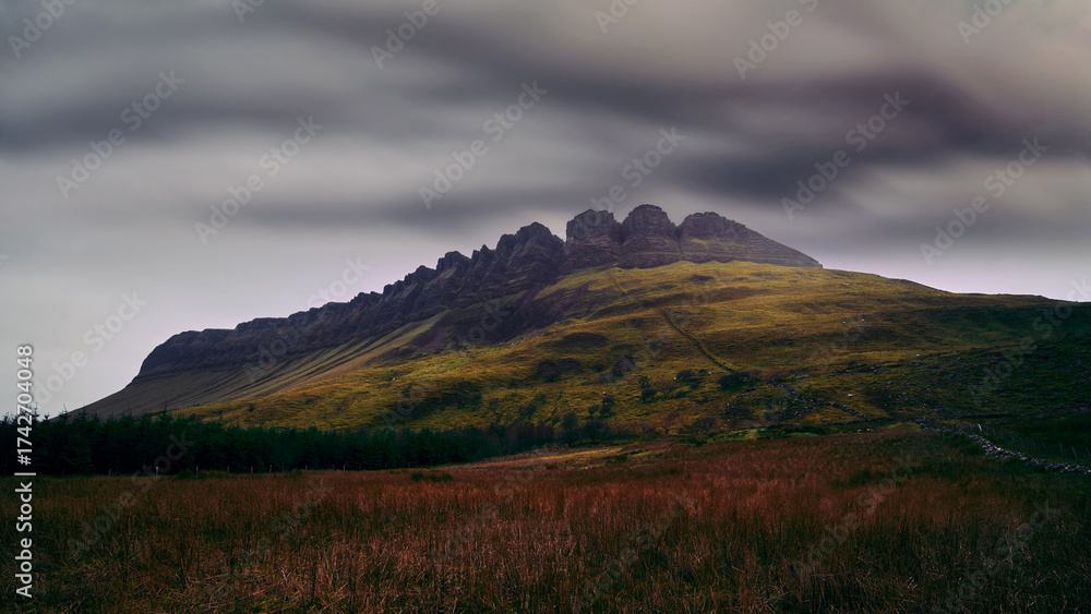 Fototapeta premium Conor's Island with rugged mountains, Cliffony, Sligo, Ireland