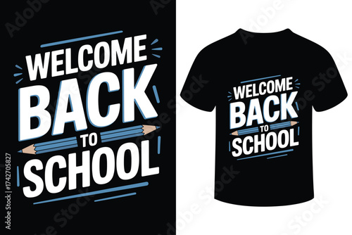 Welcome back to school t shirt design with pencils