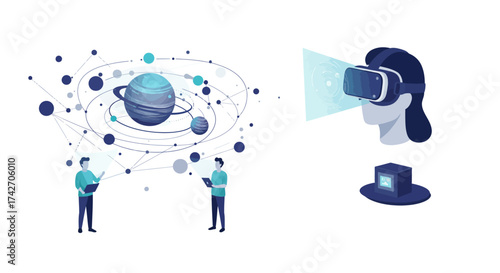 Futuristic technology: vr experiments and digital universe exploration in mod…