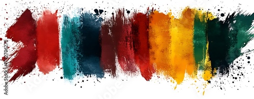 Colorful watercolor paint splashes artwork.