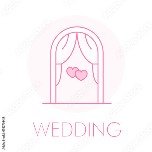  Wedding Arch Icon - Ceremony Altar - Floral Decor - Marquee Event - Outdoor Venue